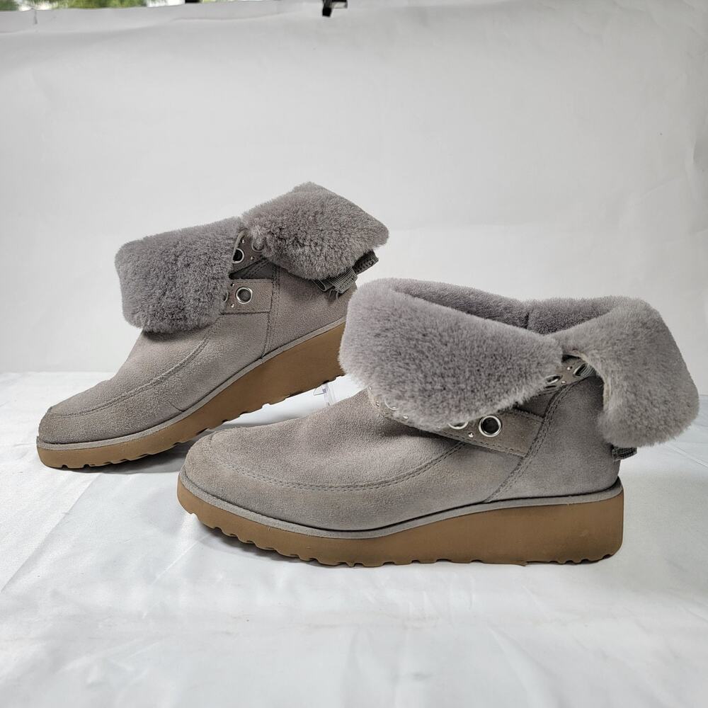 UGG Classic Mini Alisia Fawn Studded Grommet Sheepskin Boots Women's US Size 12